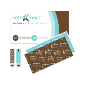 KETO-MOJO Blood Glucose and Ketone Test Strips Combo Pack | 60 Glucose + 60 Ketone Strips (120 Count) | for Use Only with GK+ Meter