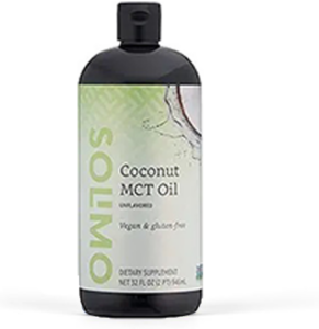 Amazon Brand - Solimo MCT Liquid Coconut Oil, Unflavored, Vegan & Gluten-free, 32 fl oz