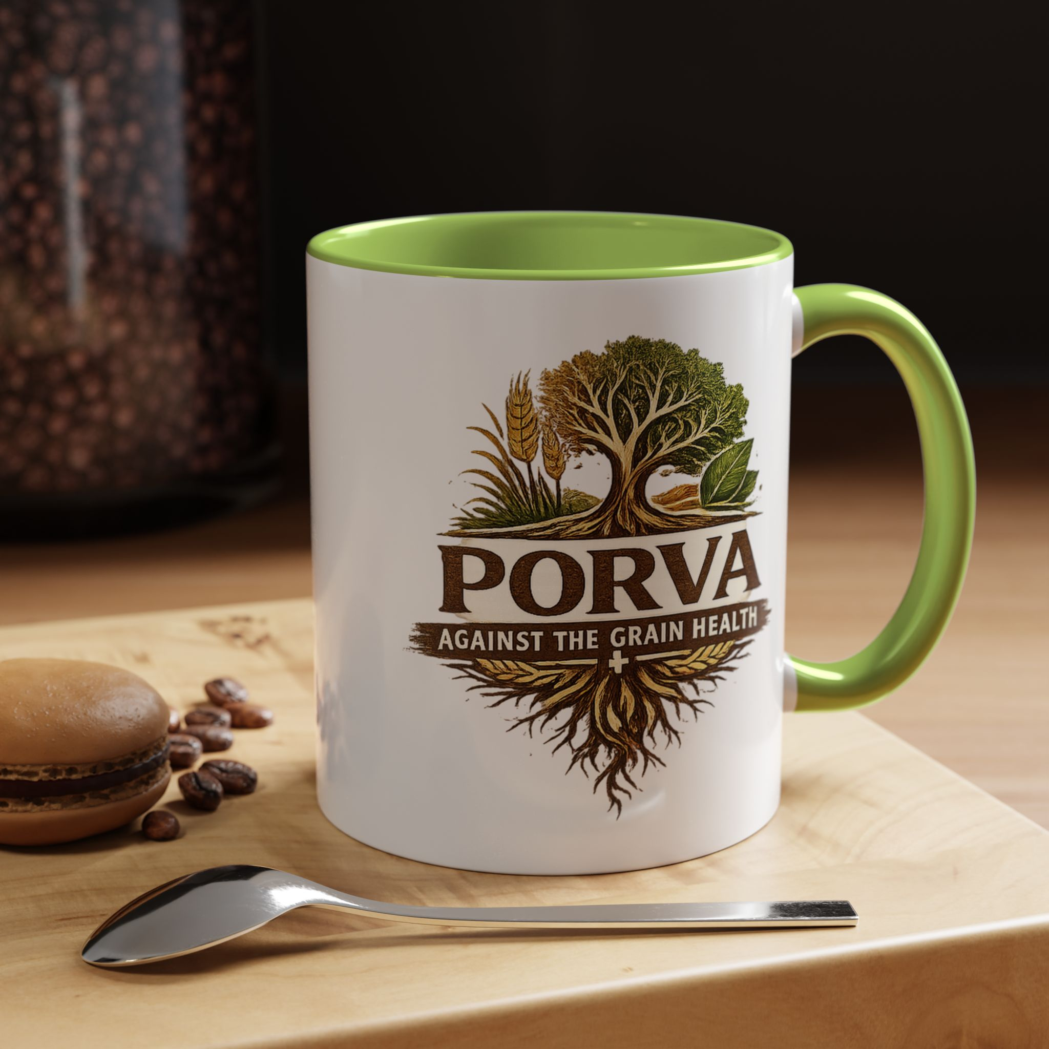 Copy of Porva Coffee Mug — "Against the Grain Health" Accent Ceramic Mug (11/15 oz) - Image 75
