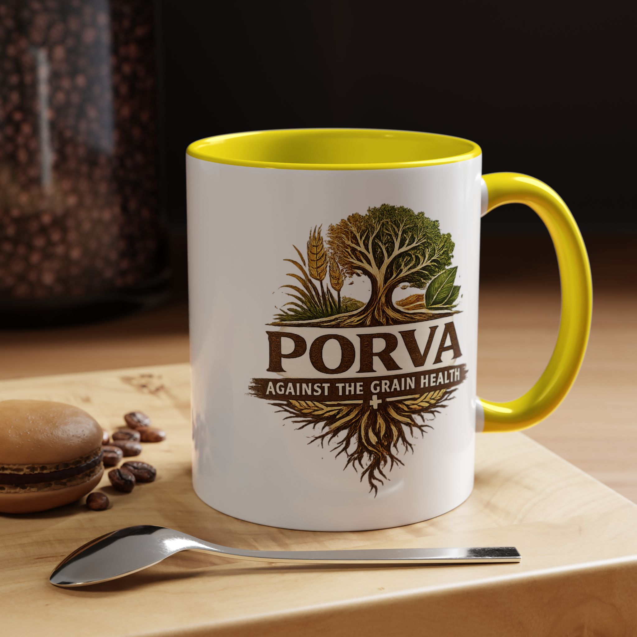 Copy of Porva Coffee Mug — "Against the Grain Health" Accent Ceramic Mug (11/15 oz) - Image 60