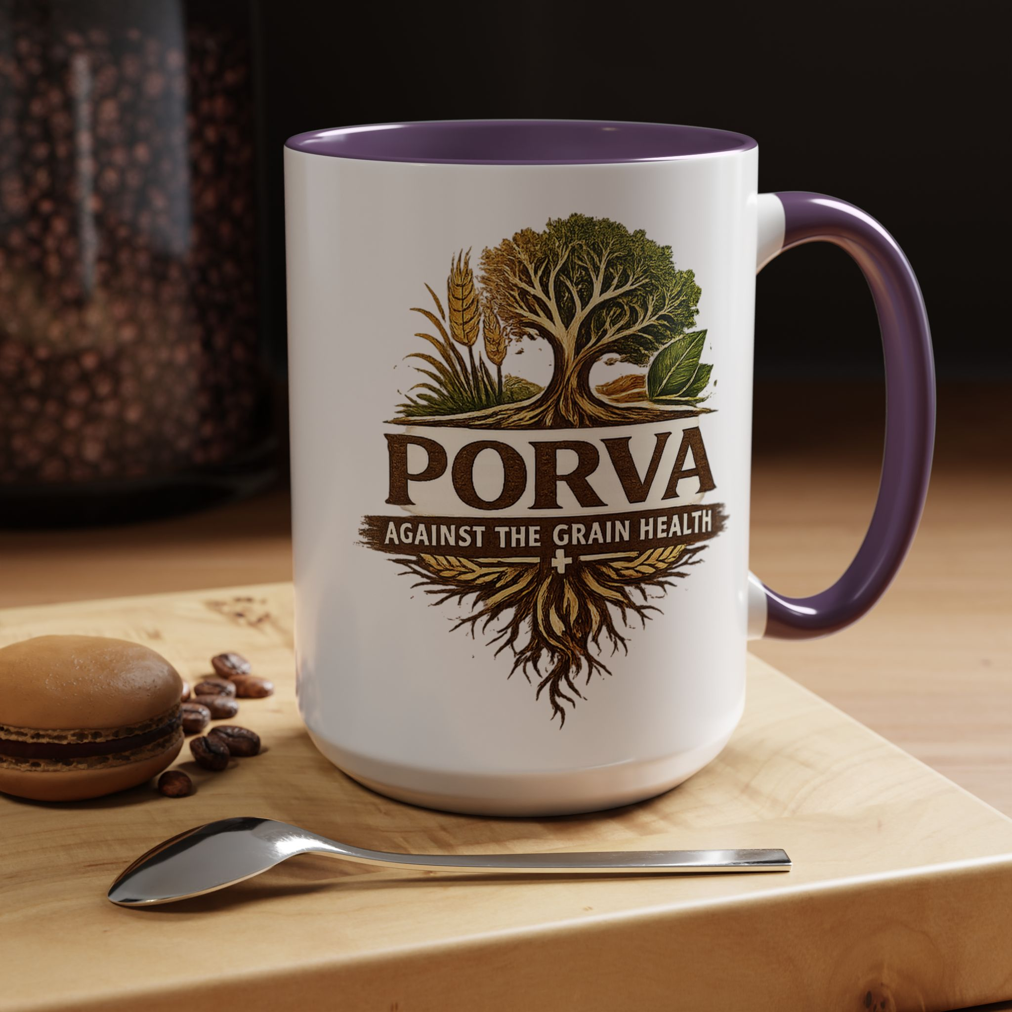 Copy of Porva Coffee Mug — "Against the Grain Health" Accent Ceramic Mug (11/15 oz) - Image 85