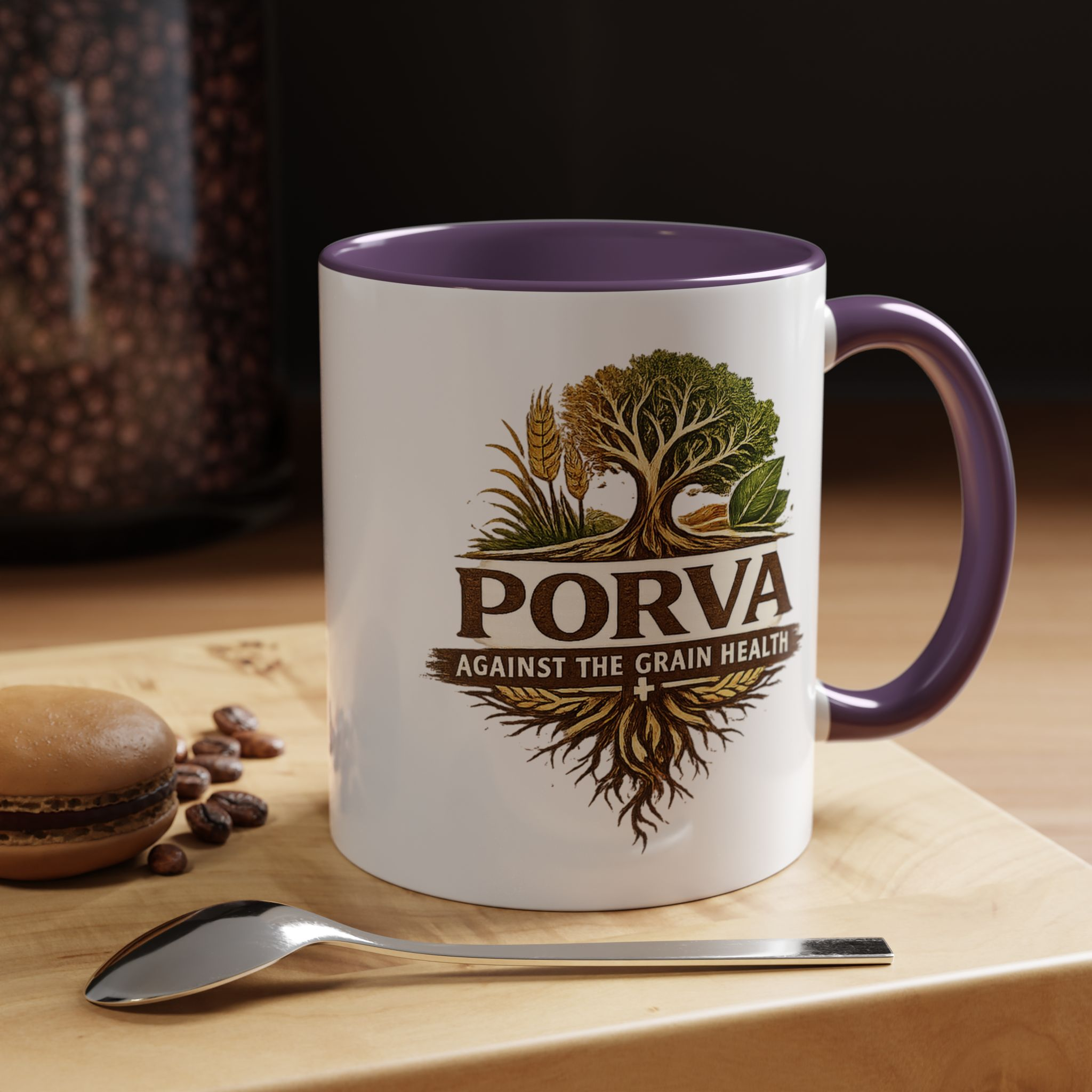 Copy of Porva Coffee Mug — "Against the Grain Health" Accent Ceramic Mug (11/15 oz) - Image 80