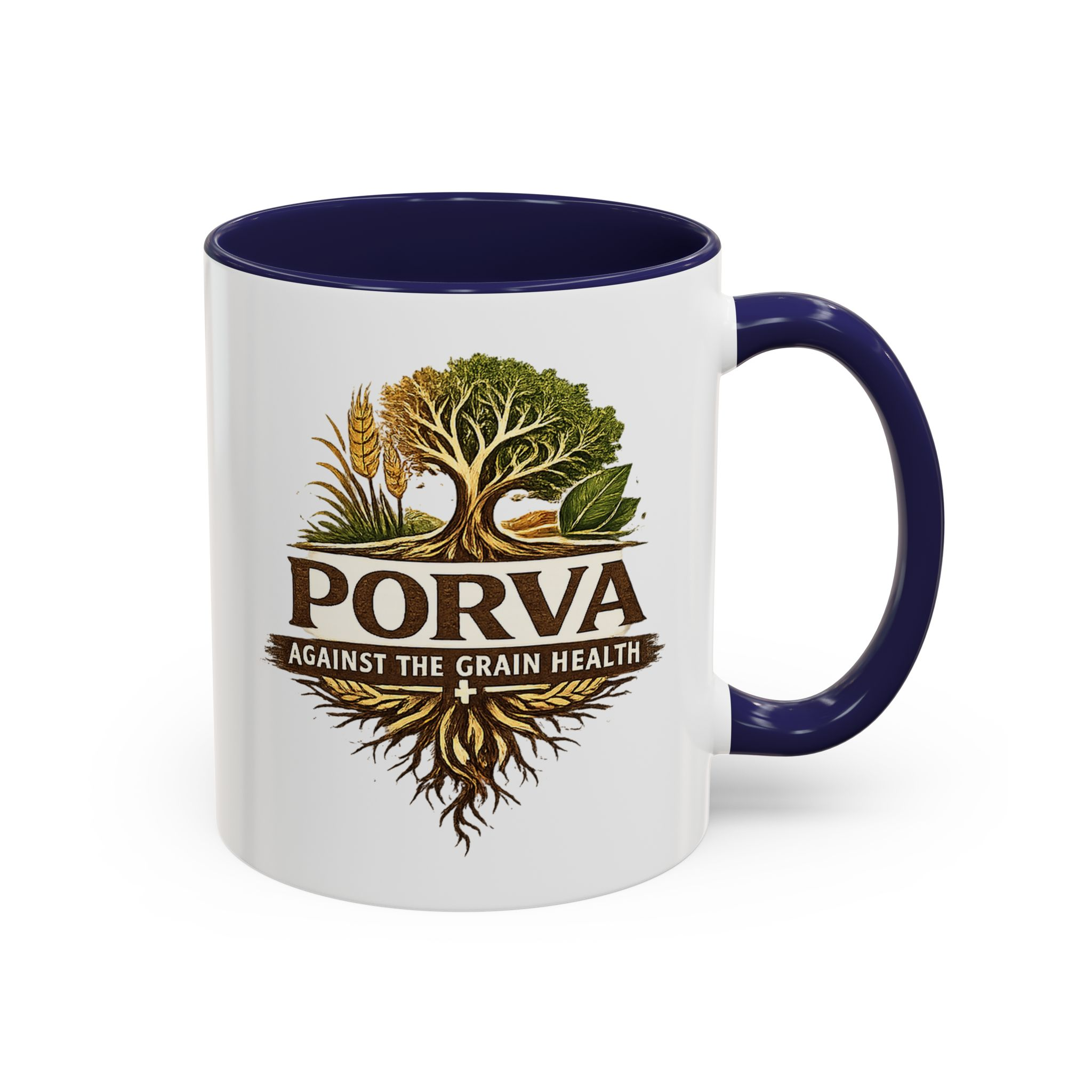 Copy of Porva Coffee Mug — "Against the Grain Health" Accent Ceramic Mug (11/15 oz) - Image 7