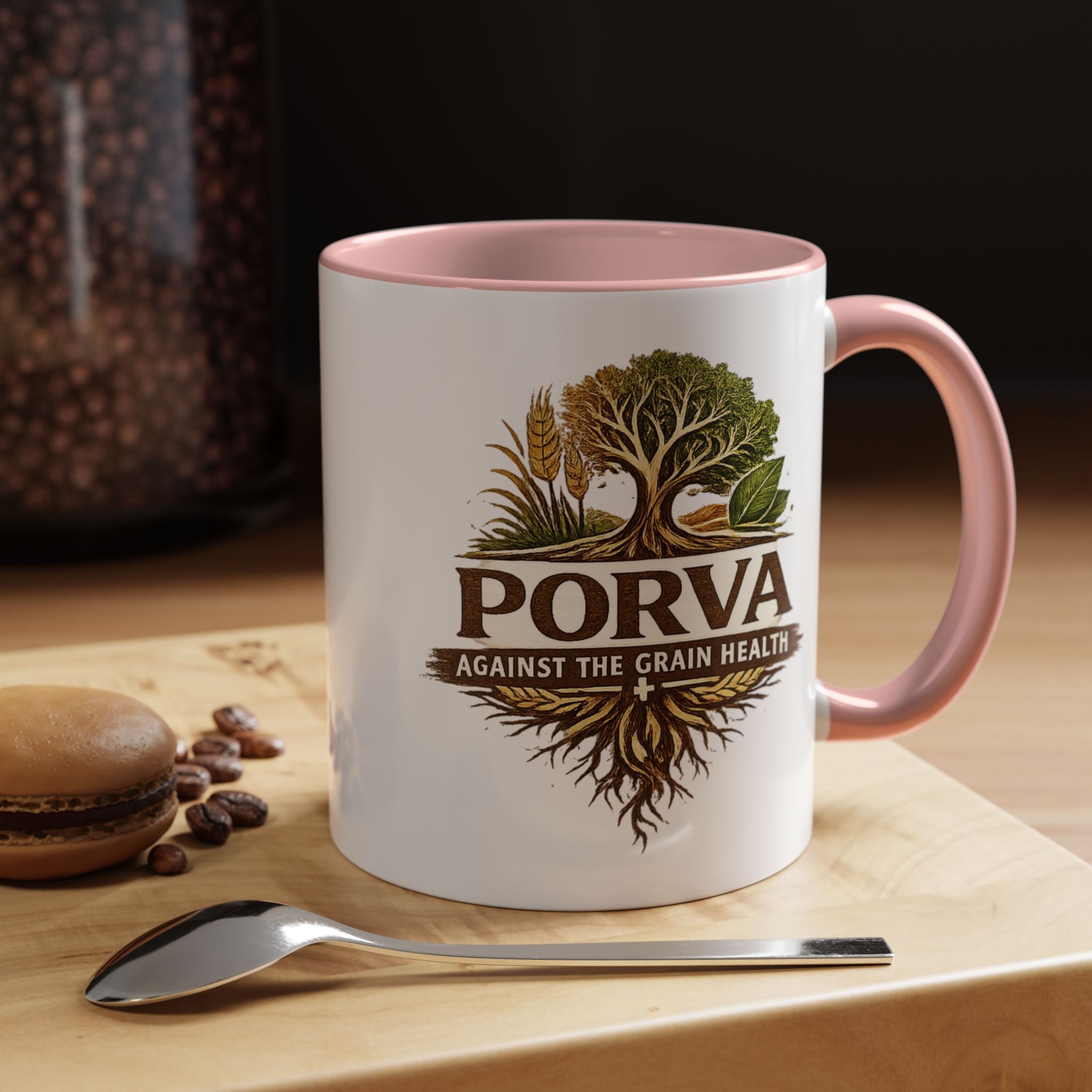 Copy of Porva Coffee Mug — "Against the Grain Health" Accent Ceramic Mug (11/15 oz) - Image 15
