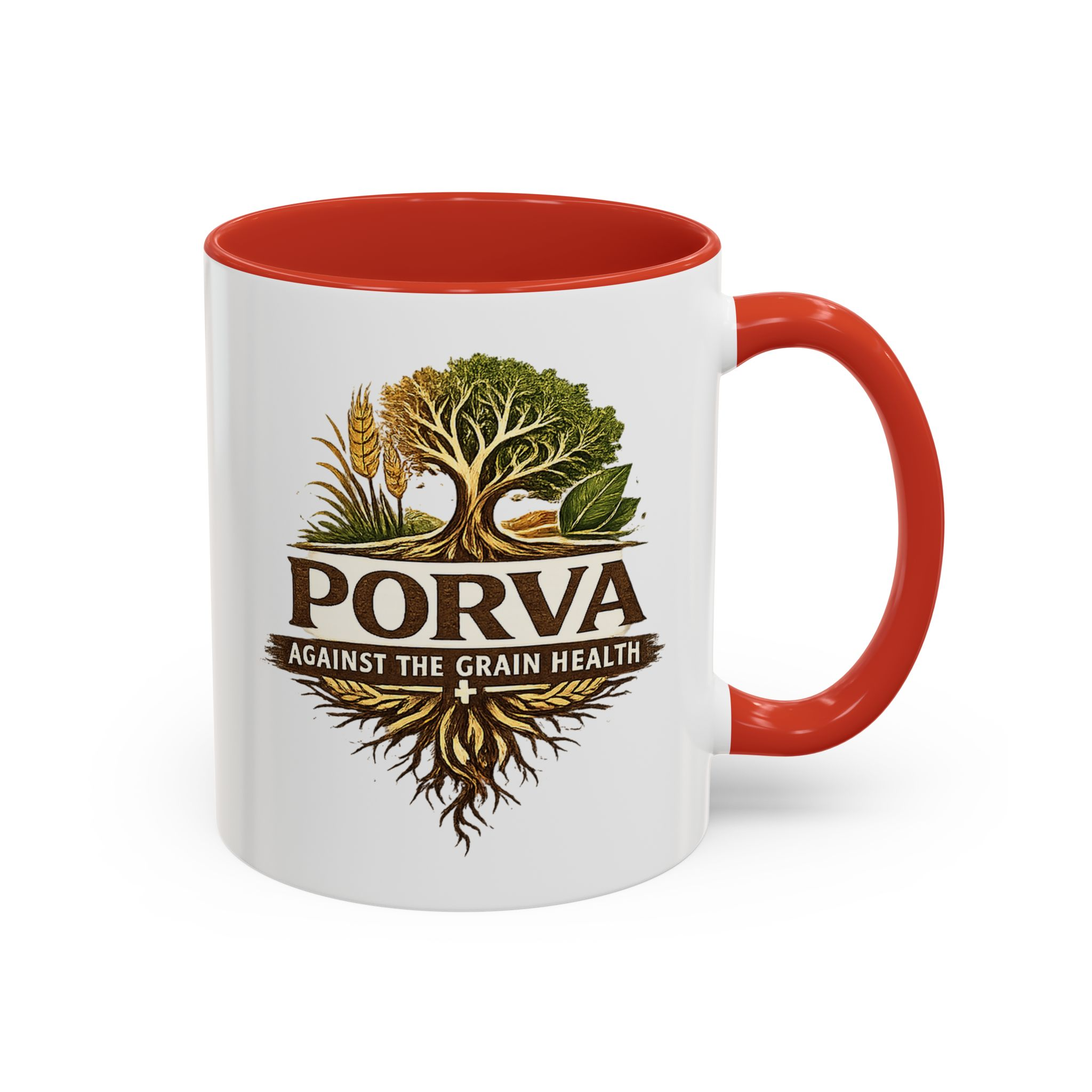 Copy of Porva Coffee Mug — "Against the Grain Health" Accent Ceramic Mug (11/15 oz) - Image 17