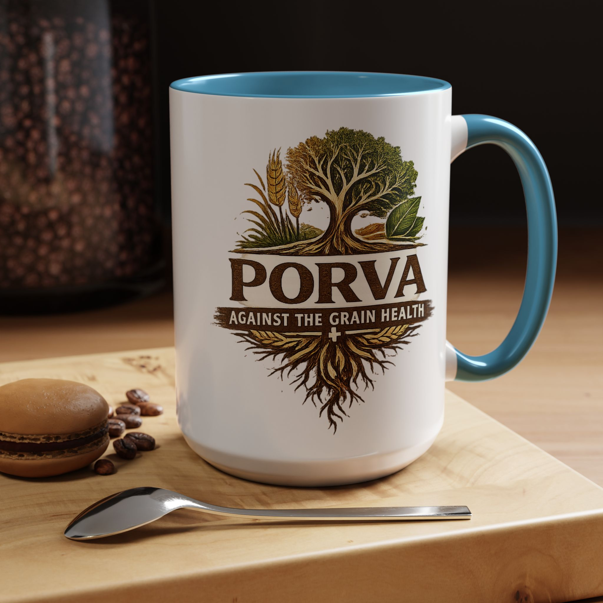 Copy of Porva Coffee Mug — "Against the Grain Health" Accent Ceramic Mug (11/15 oz) - Image 50