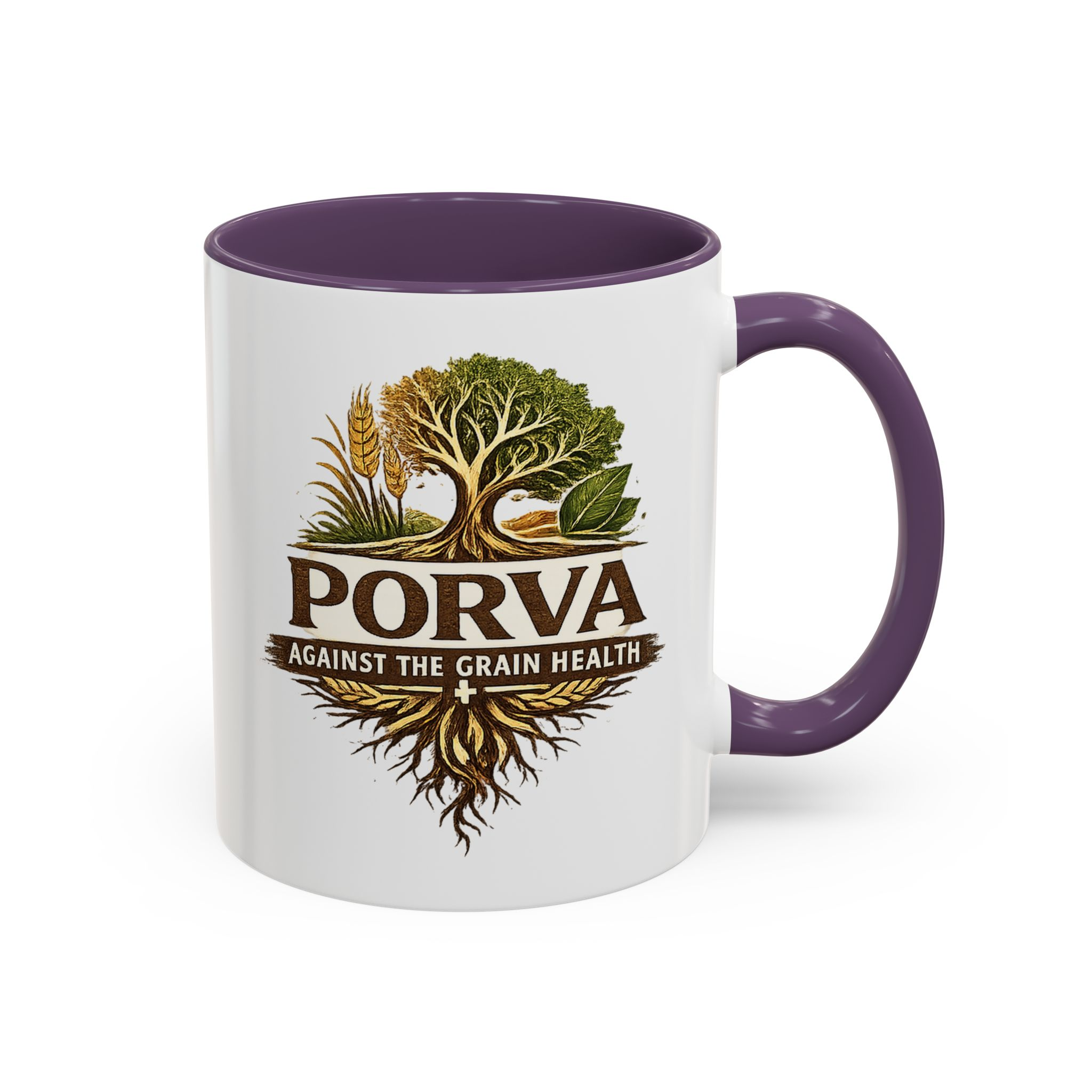 Copy of Porva Coffee Mug — "Against the Grain Health" Accent Ceramic Mug (11/15 oz) - Image 77