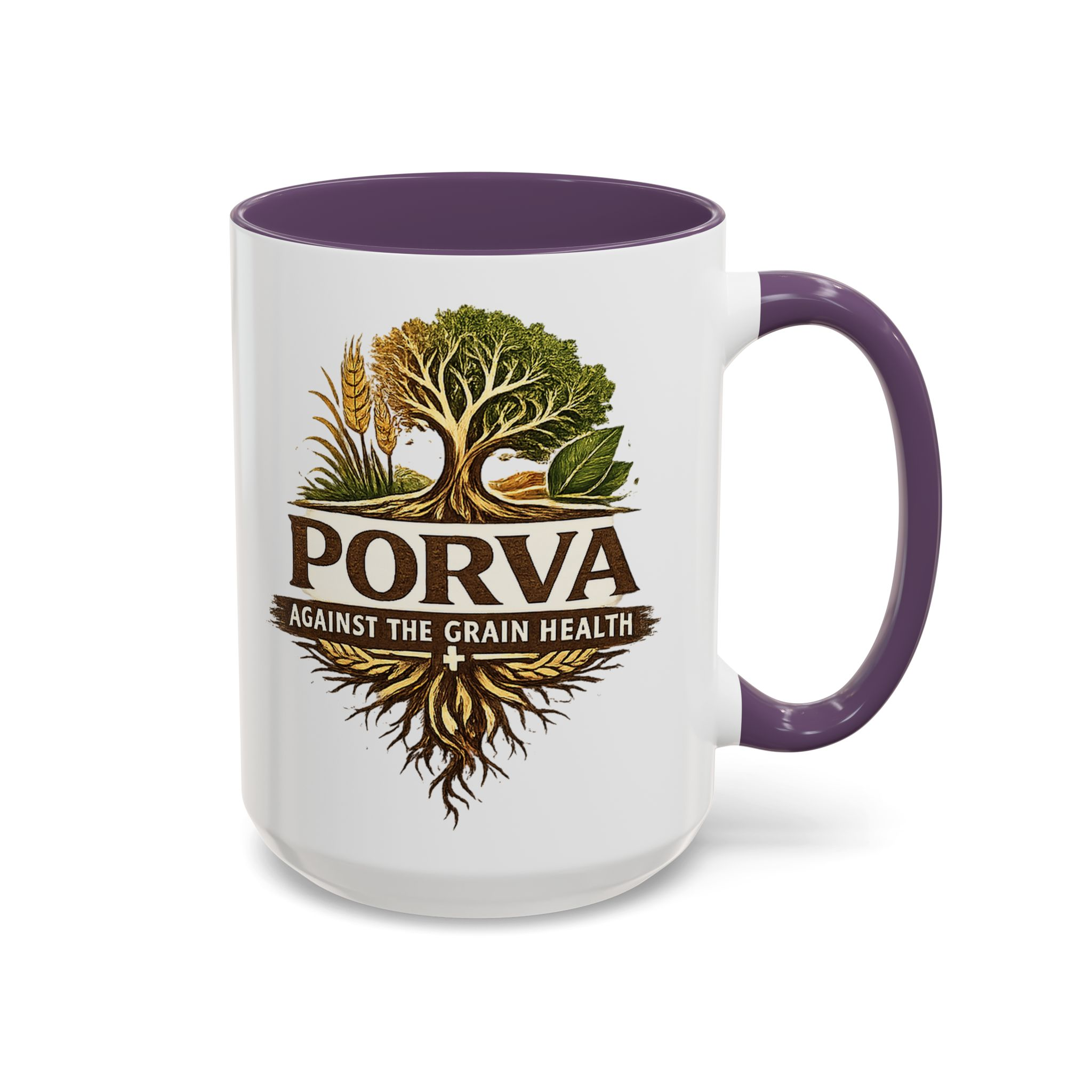 Copy of Porva Coffee Mug — "Against the Grain Health" Accent Ceramic Mug (11/15 oz) - Image 82