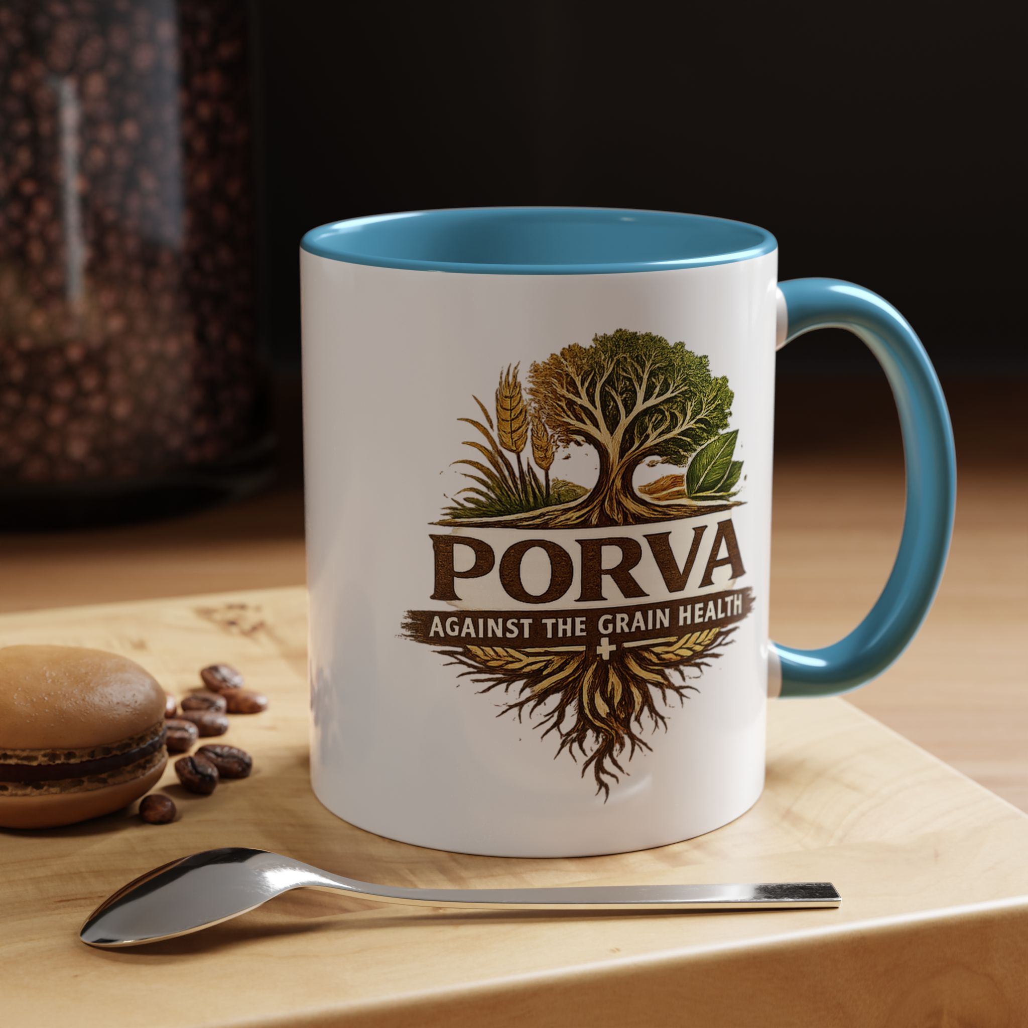 Copy of Porva Coffee Mug — "Against the Grain Health" Accent Ceramic Mug (11/15 oz) - Image 45