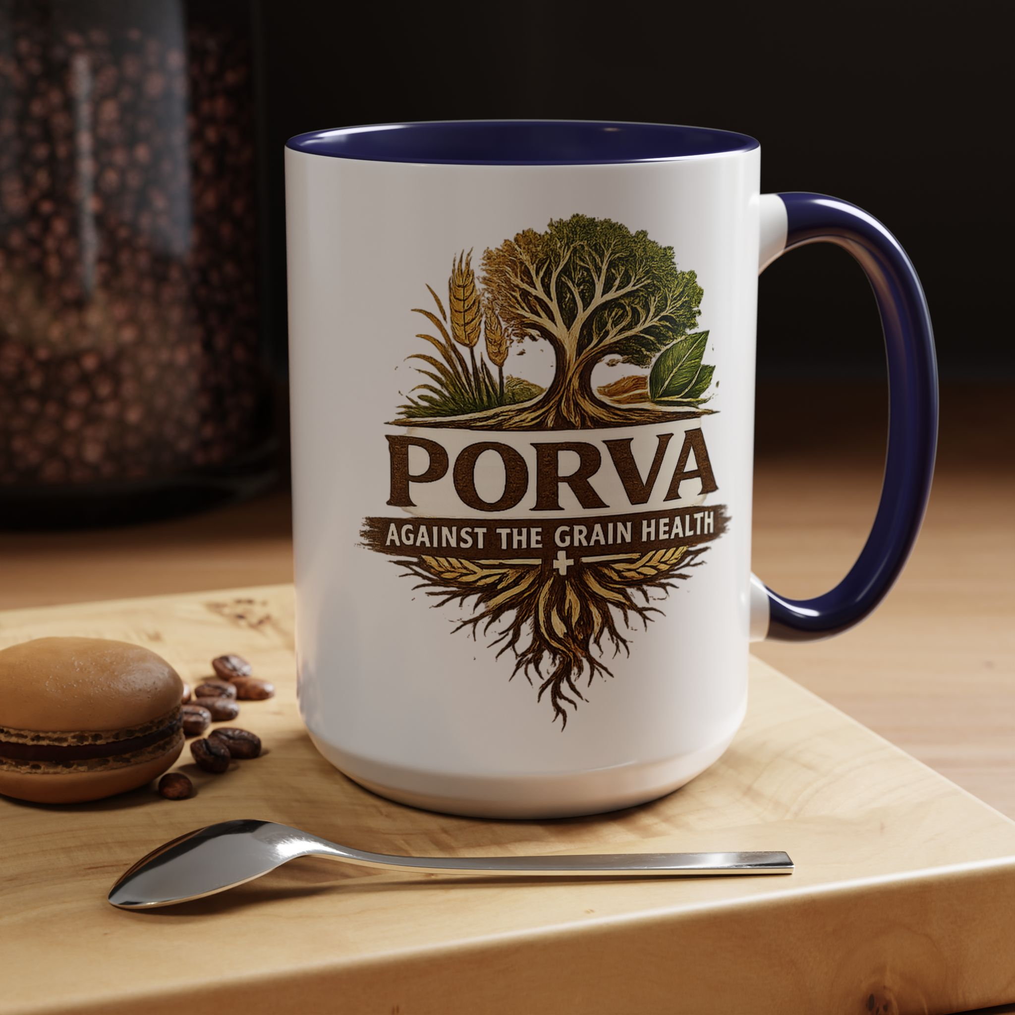 Copy of Porva Coffee Mug — "Against the Grain Health" Accent Ceramic Mug (11/15 oz) - Image 30