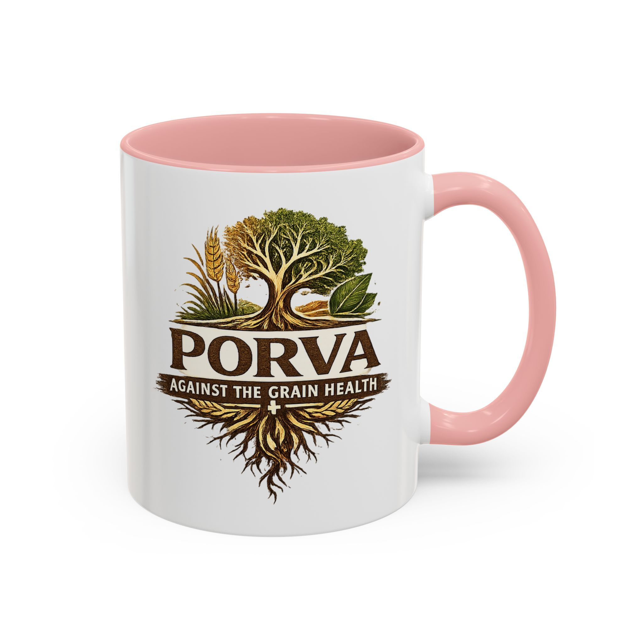 Copy of Porva Coffee Mug — "Against the Grain Health" Accent Ceramic Mug (11/15 oz) - Image 12
