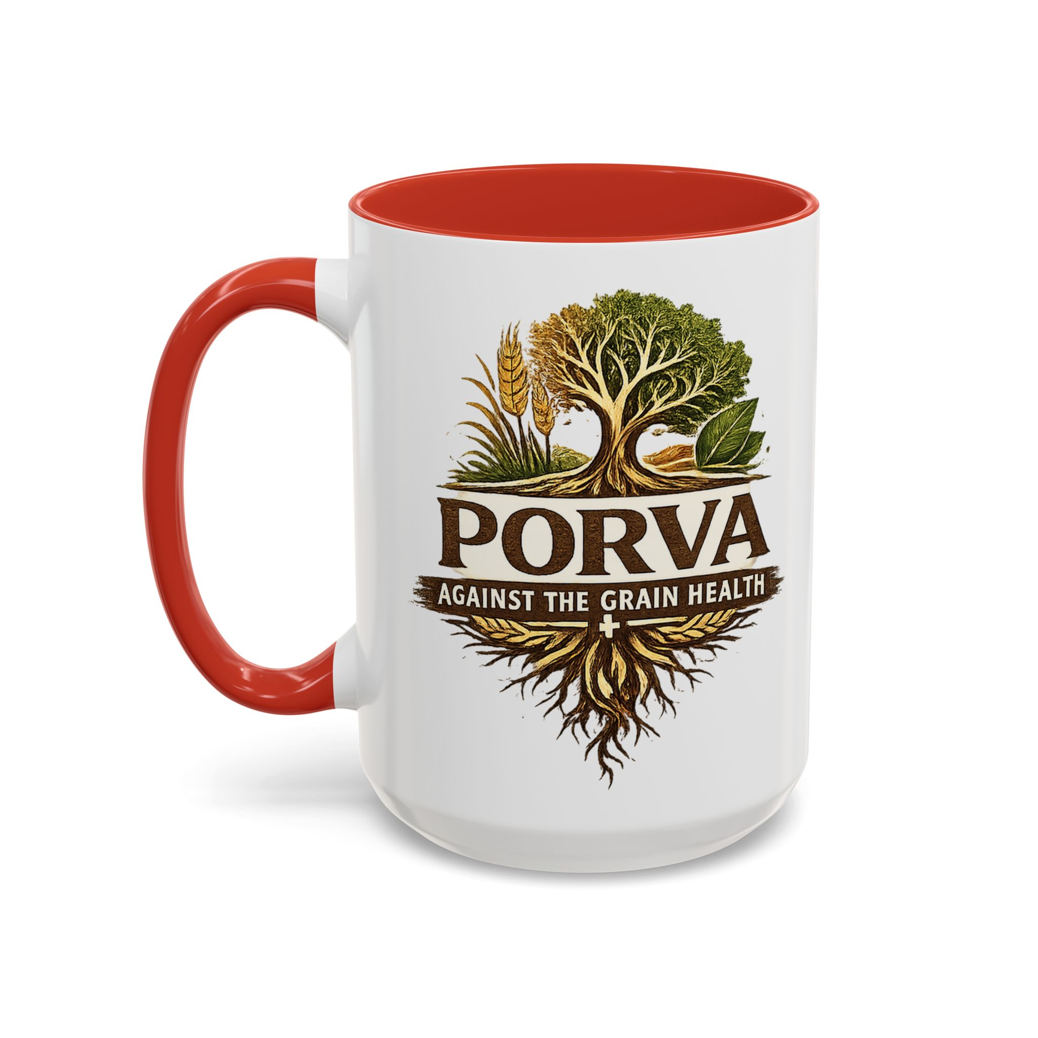 Copy of Porva Coffee Mug — "Against the Grain Health" Accent Ceramic Mug (11/15 oz) - Image 38