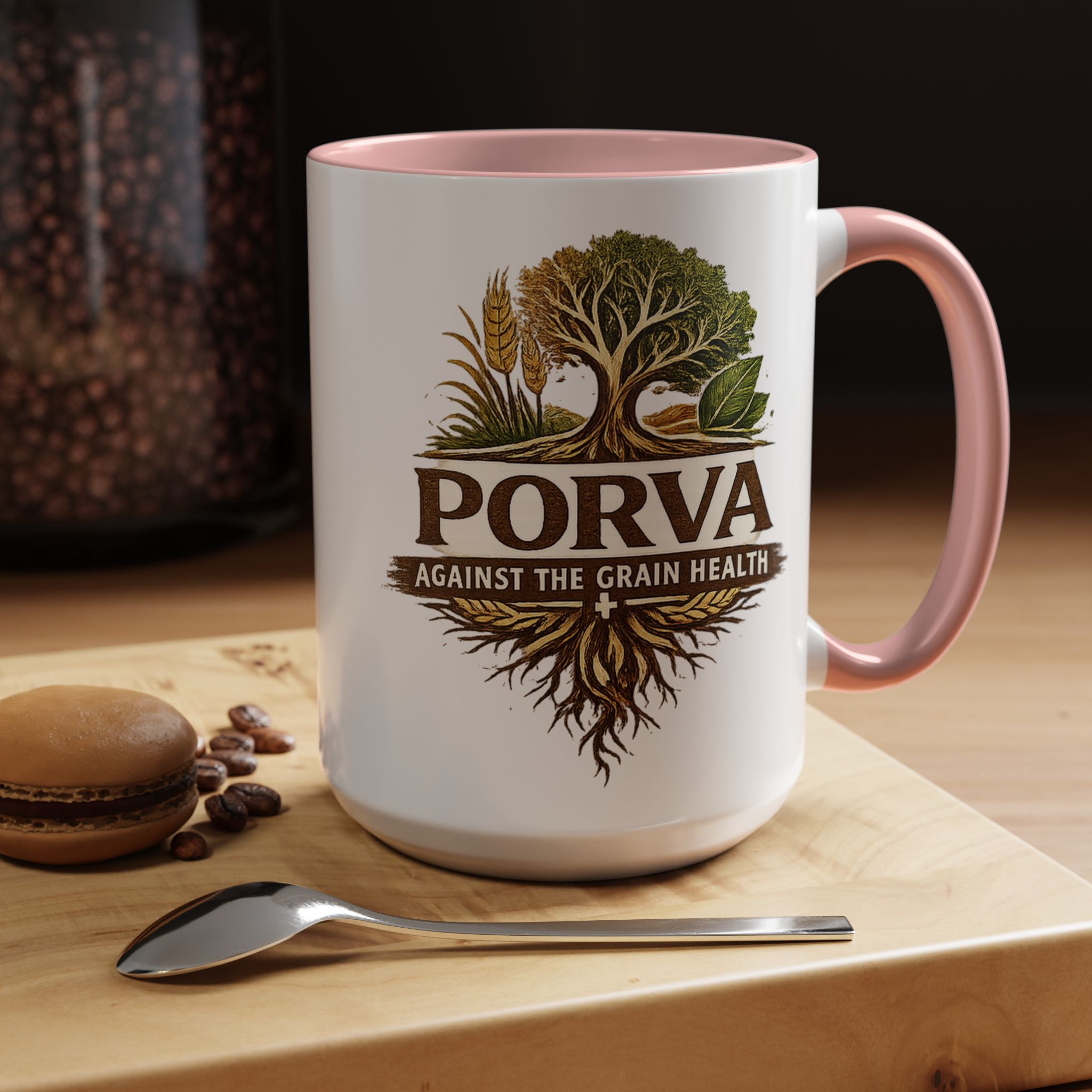 Copy of Porva Coffee Mug — "Against the Grain Health" Accent Ceramic Mug (11/15 oz) - Image 35