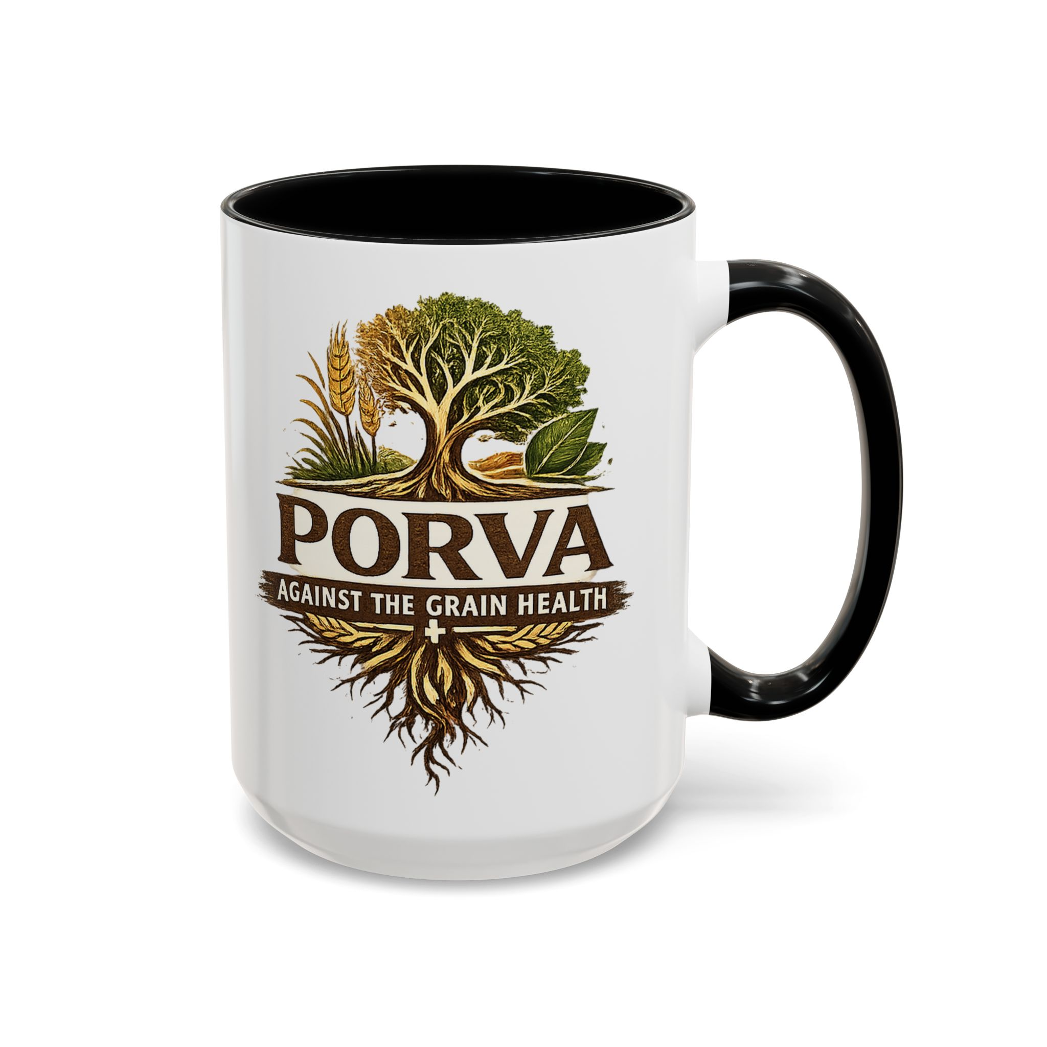 Copy of Porva Coffee Mug — "Against the Grain Health" Accent Ceramic Mug (11/15 oz) - Image 22