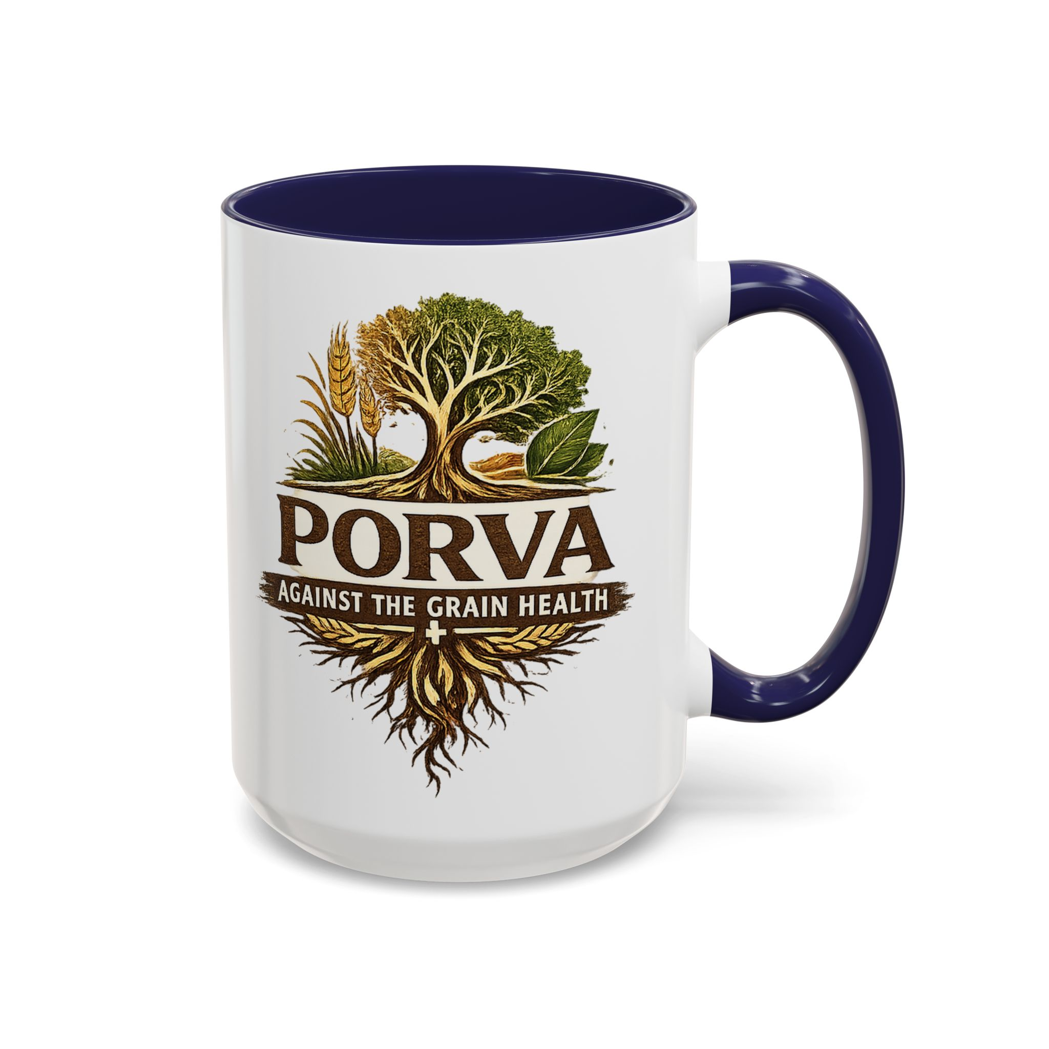 Copy of Porva Coffee Mug — "Against the Grain Health" Accent Ceramic Mug (11/15 oz) - Image 27