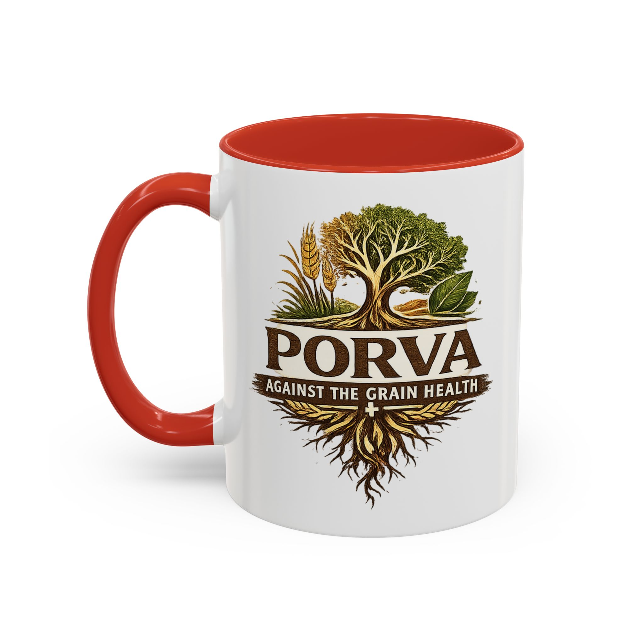 Copy of Porva Coffee Mug — "Against the Grain Health" Accent Ceramic Mug (11/15 oz) - Image 18