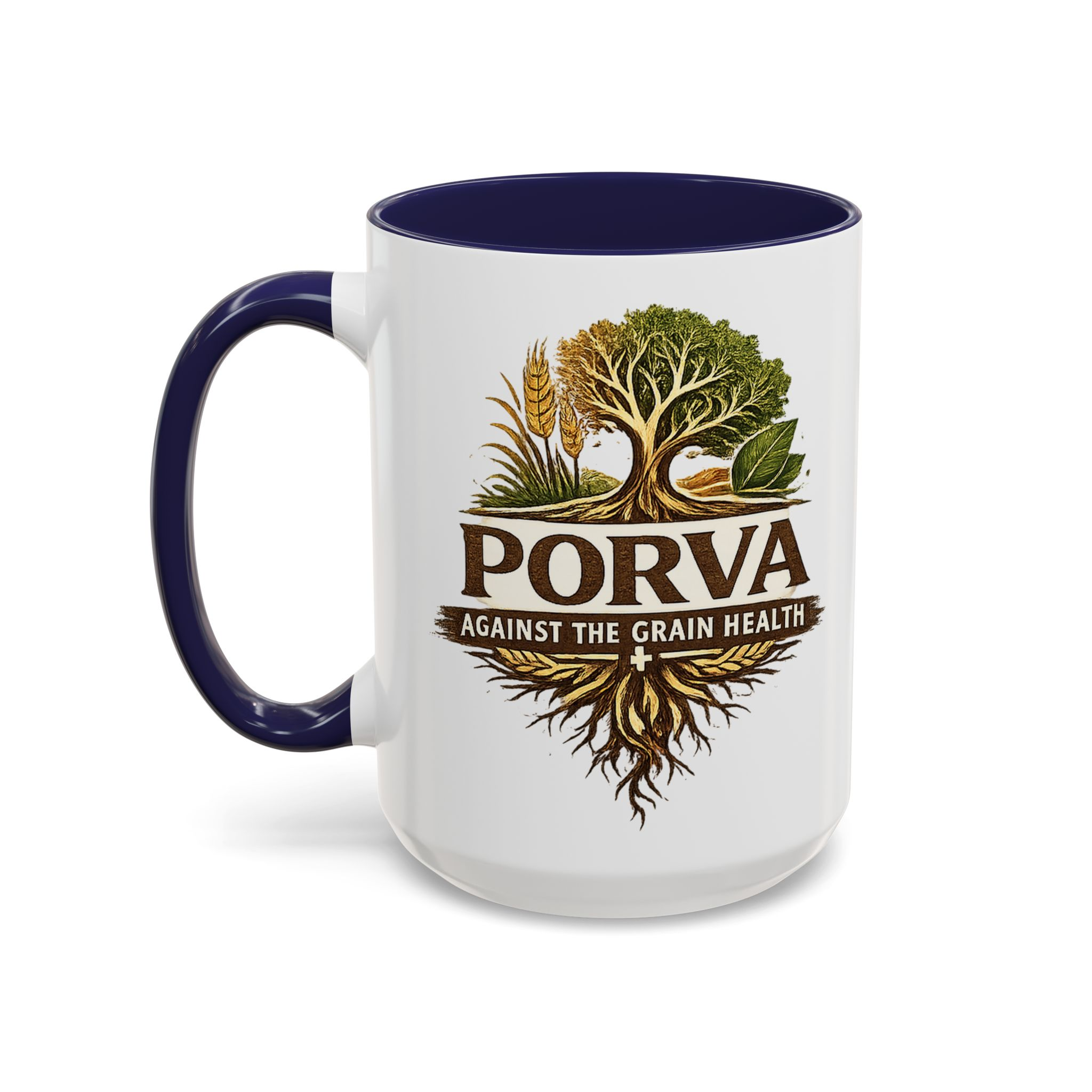 Copy of Porva Coffee Mug — "Against the Grain Health" Accent Ceramic Mug (11/15 oz) - Image 28
