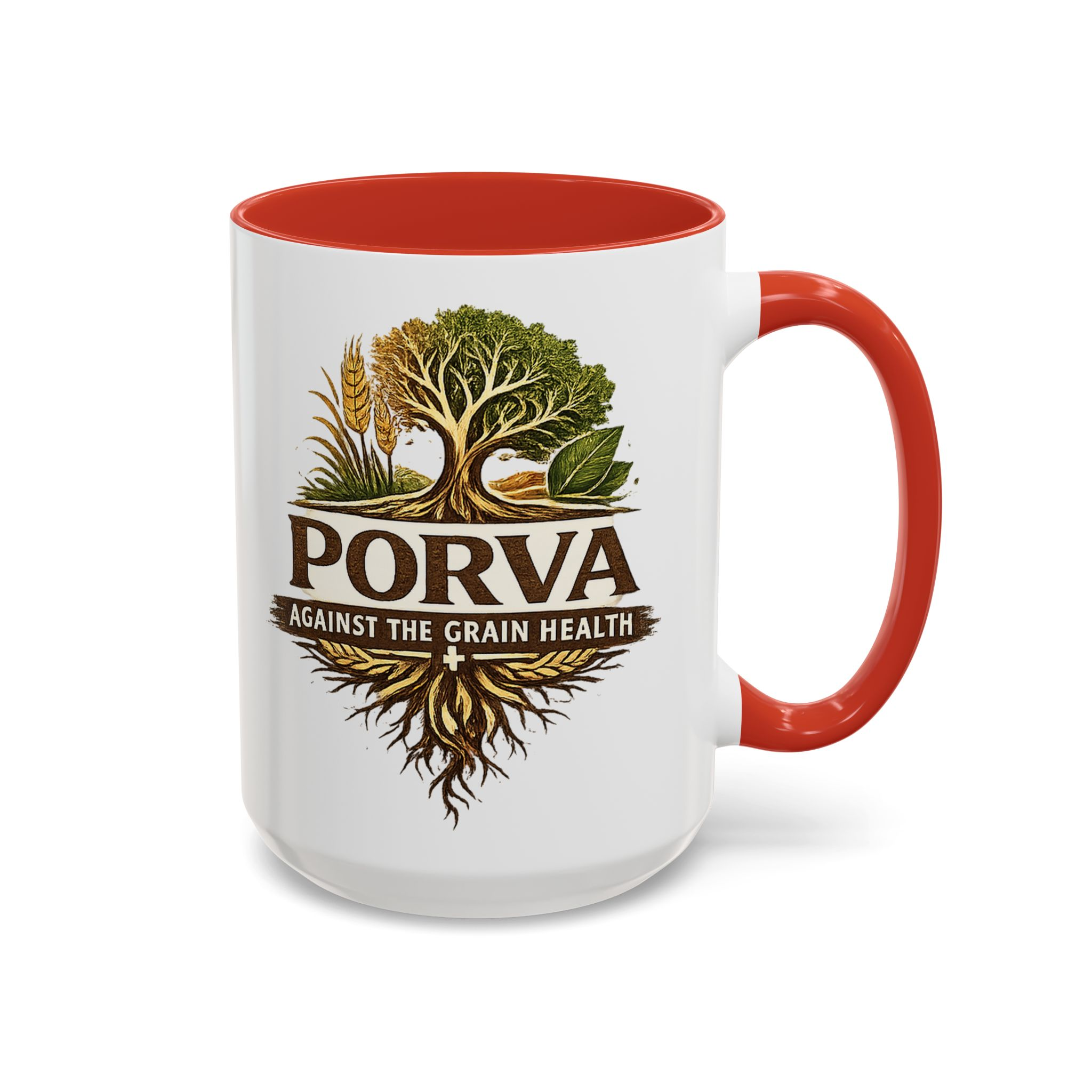 Copy of Porva Coffee Mug — "Against the Grain Health" Accent Ceramic Mug (11/15 oz) - Image 37