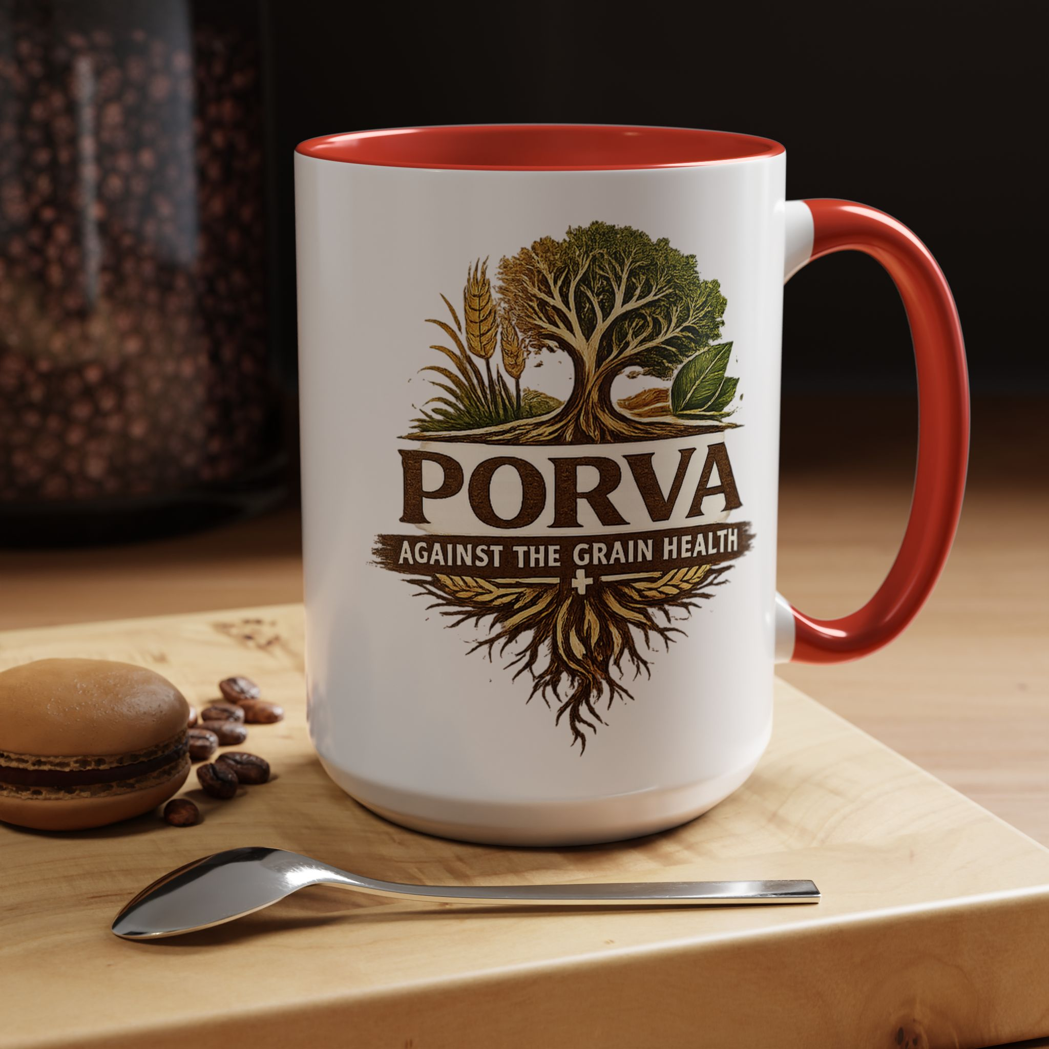 Copy of Porva Coffee Mug — "Against the Grain Health" Accent Ceramic Mug (11/15 oz) - Image 40