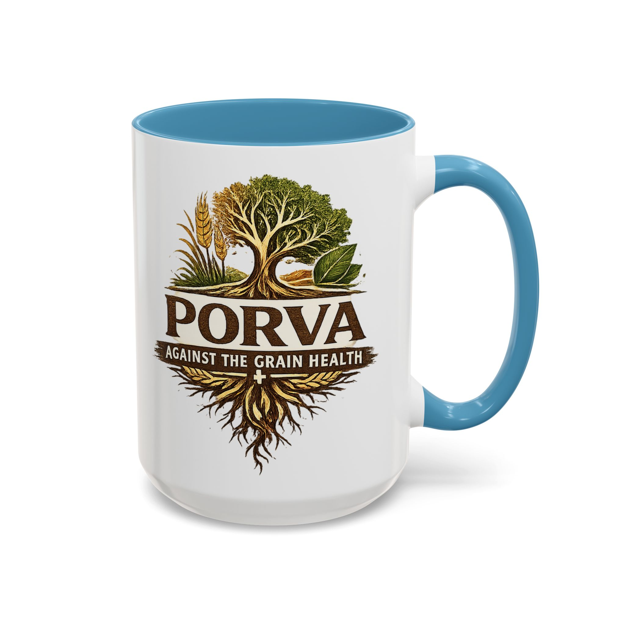 Copy of Porva Coffee Mug — "Against the Grain Health" Accent Ceramic Mug (11/15 oz) - Image 47