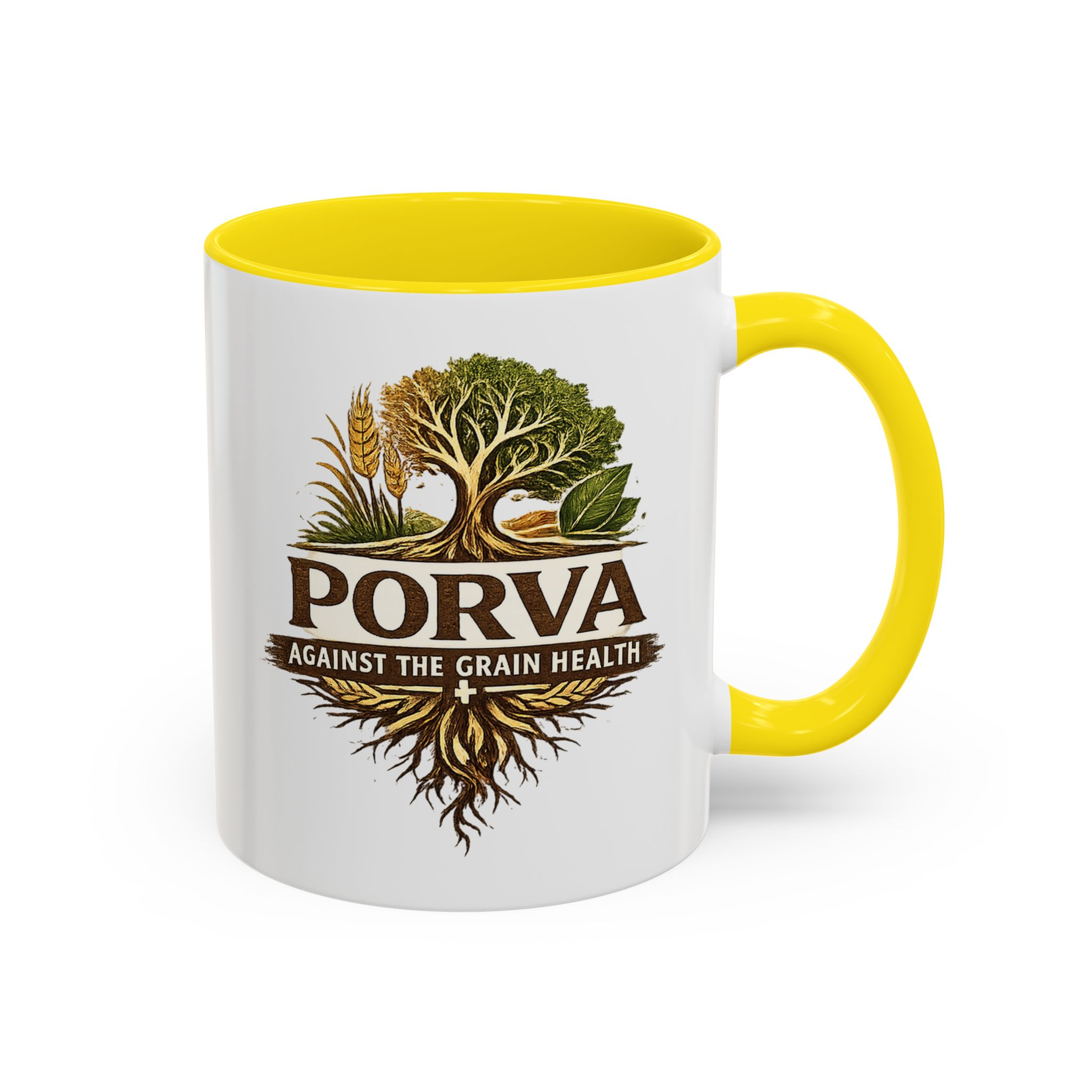 Copy of Porva Coffee Mug — "Against the Grain Health" Accent Ceramic Mug (11/15 oz) - Image 57