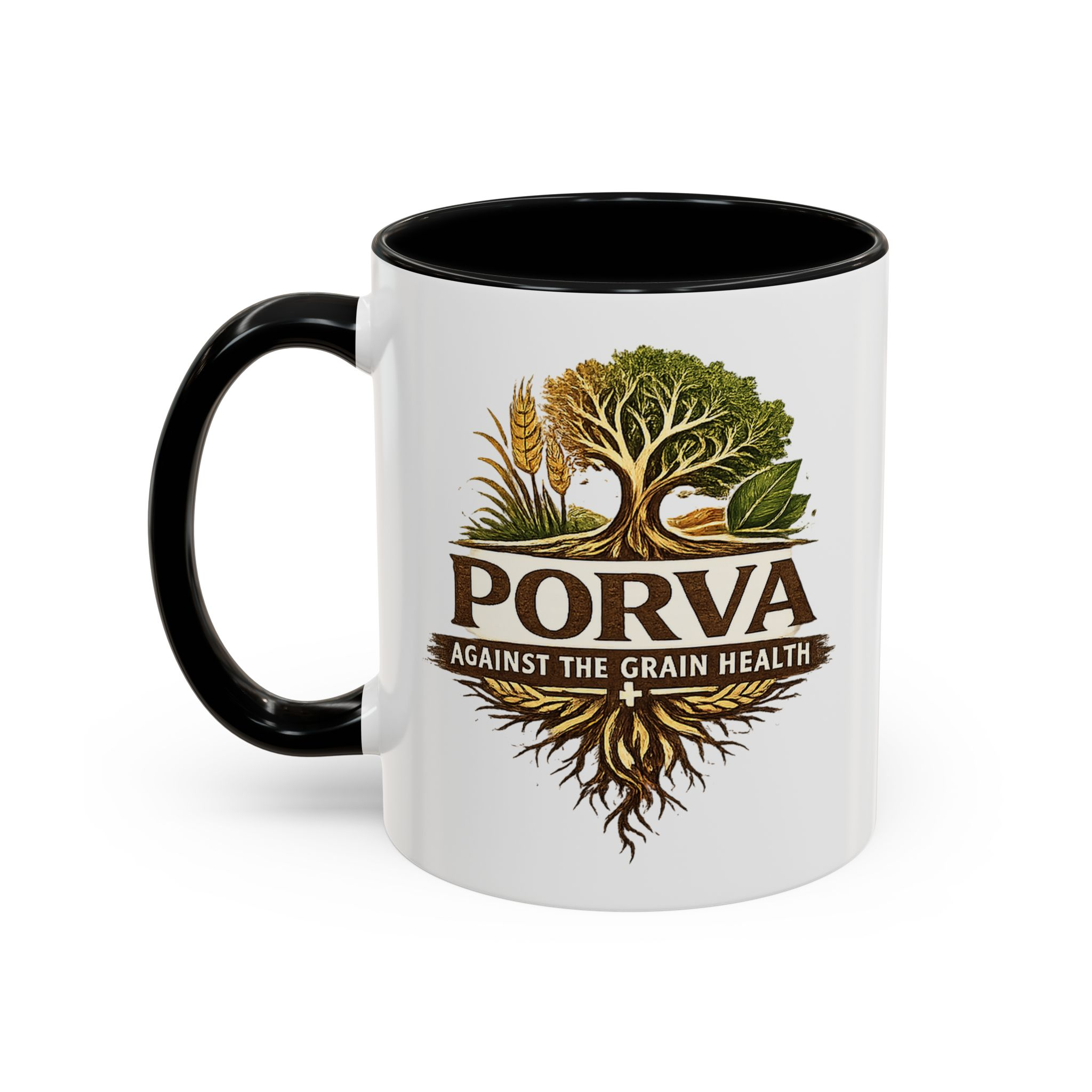 Copy of Porva Coffee Mug — "Against the Grain Health" Accent Ceramic Mug (11/15 oz) - Image 4