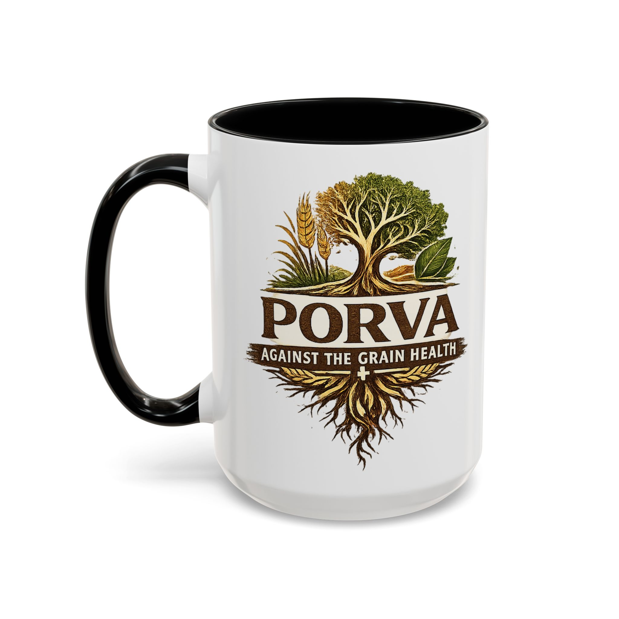 Copy of Porva Coffee Mug — "Against the Grain Health" Accent Ceramic Mug (11/15 oz) - Image 23