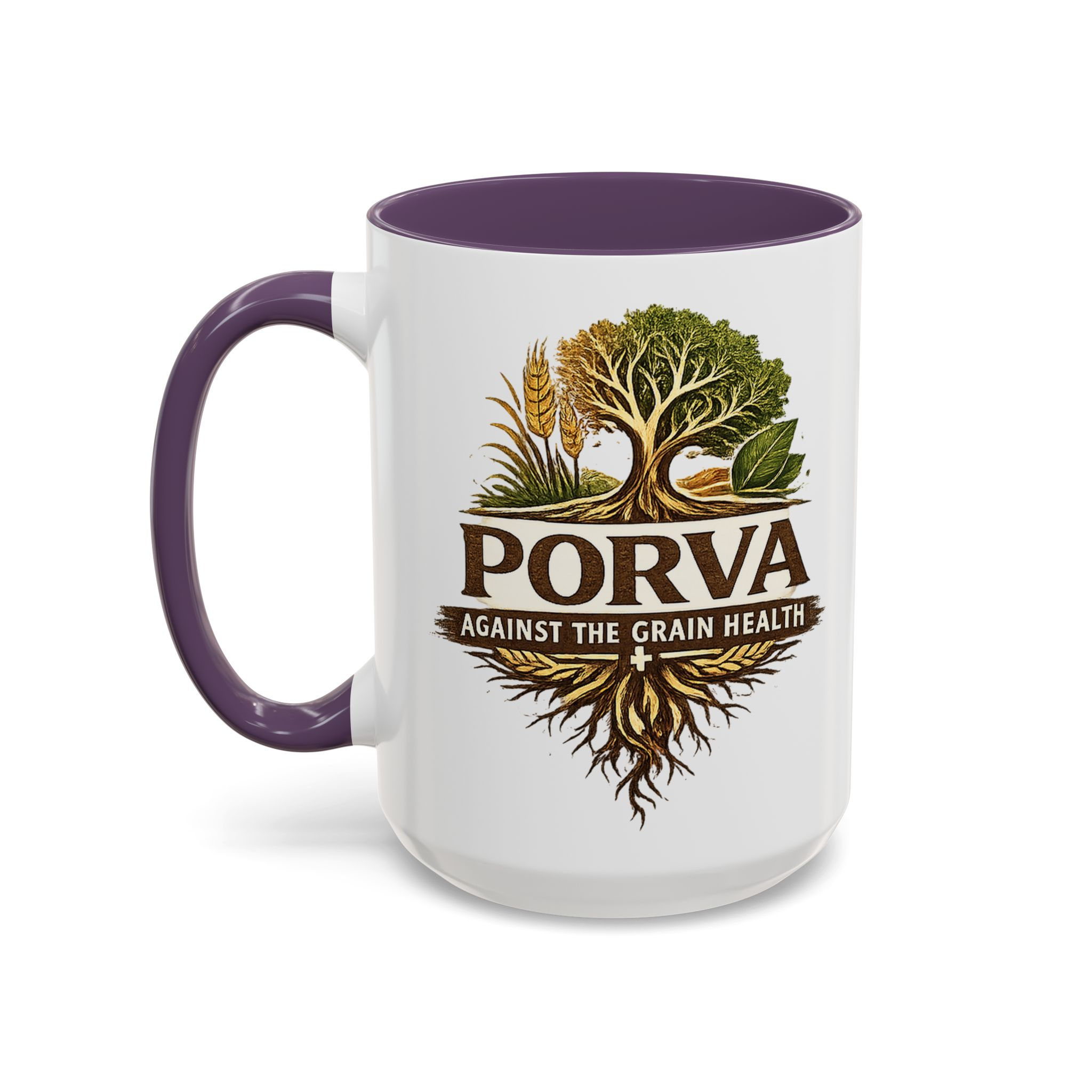 Copy of Porva Coffee Mug — "Against the Grain Health" Accent Ceramic Mug (11/15 oz) - Image 83