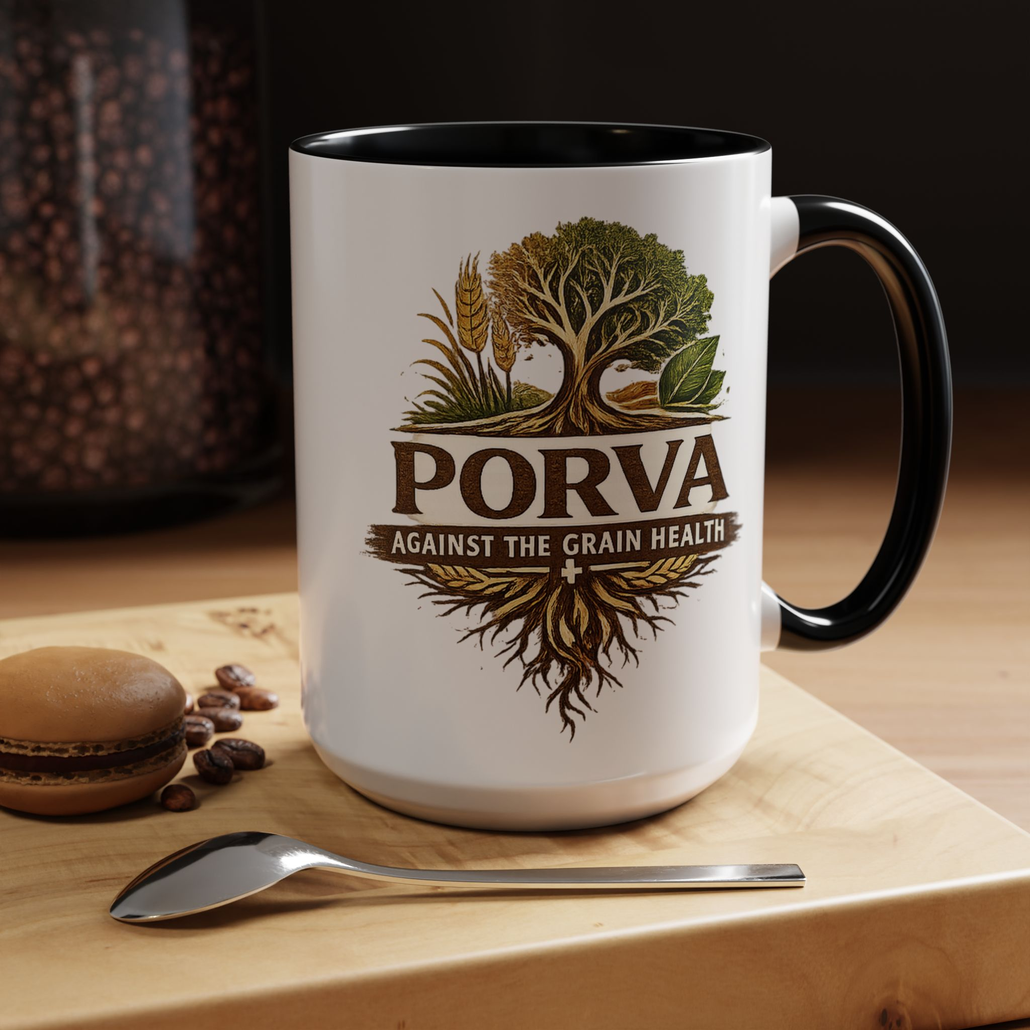 Copy of Porva Coffee Mug — "Against the Grain Health" Accent Ceramic Mug (11/15 oz) - Image 25