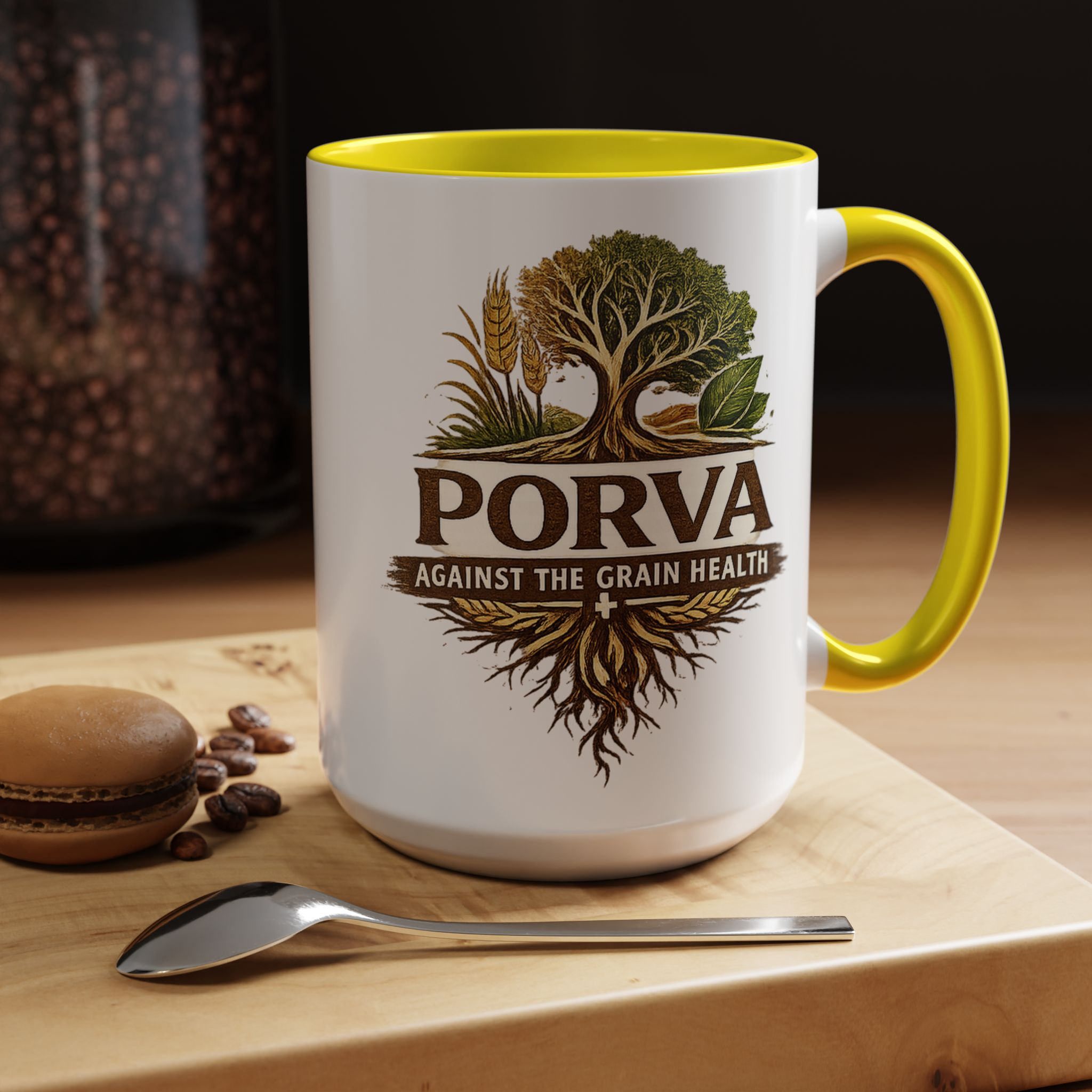Copy of Porva Coffee Mug — "Against the Grain Health" Accent Ceramic Mug (11/15 oz) - Image 70