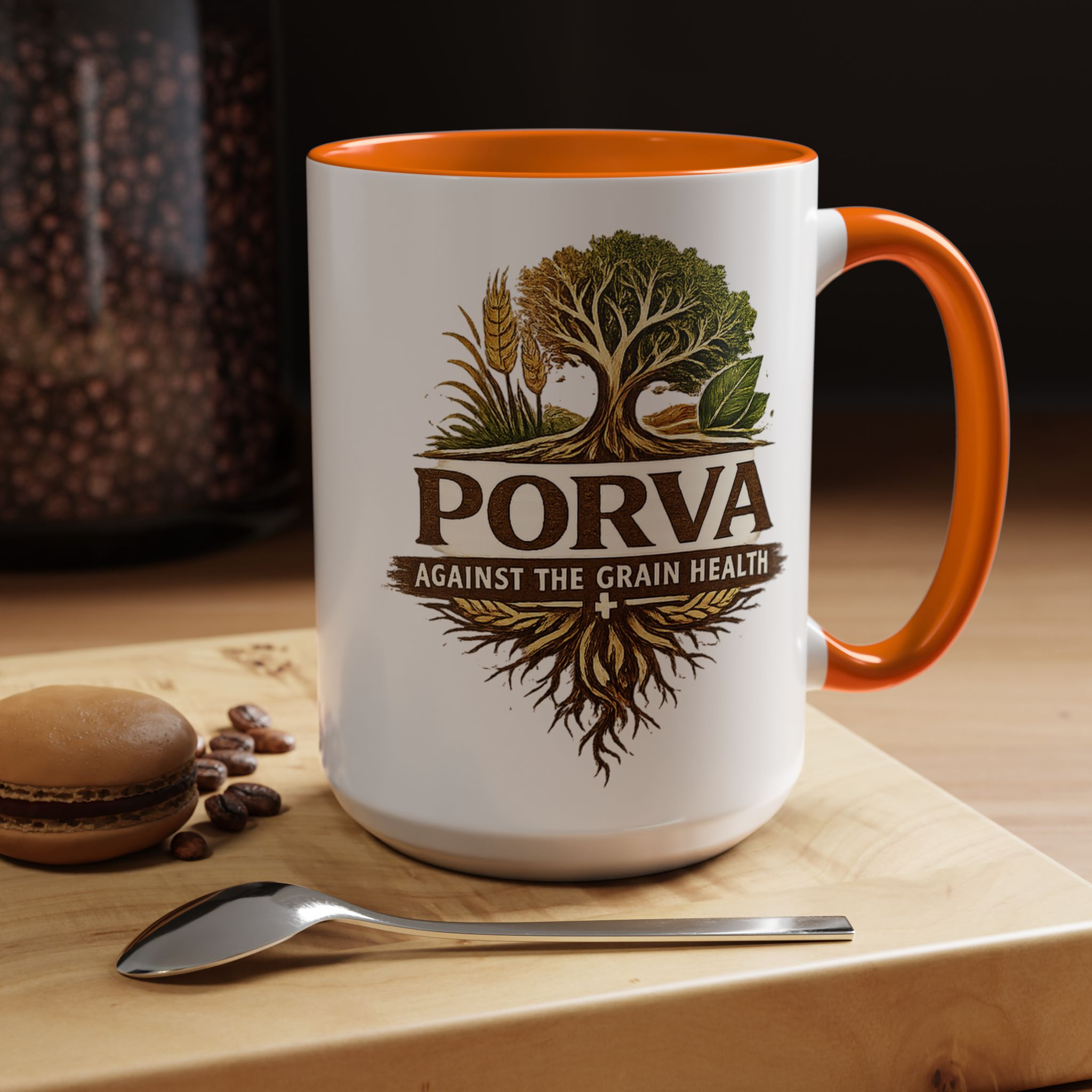 Copy of Porva Coffee Mug — "Against the Grain Health" Accent Ceramic Mug (11/15 oz) - Image 65