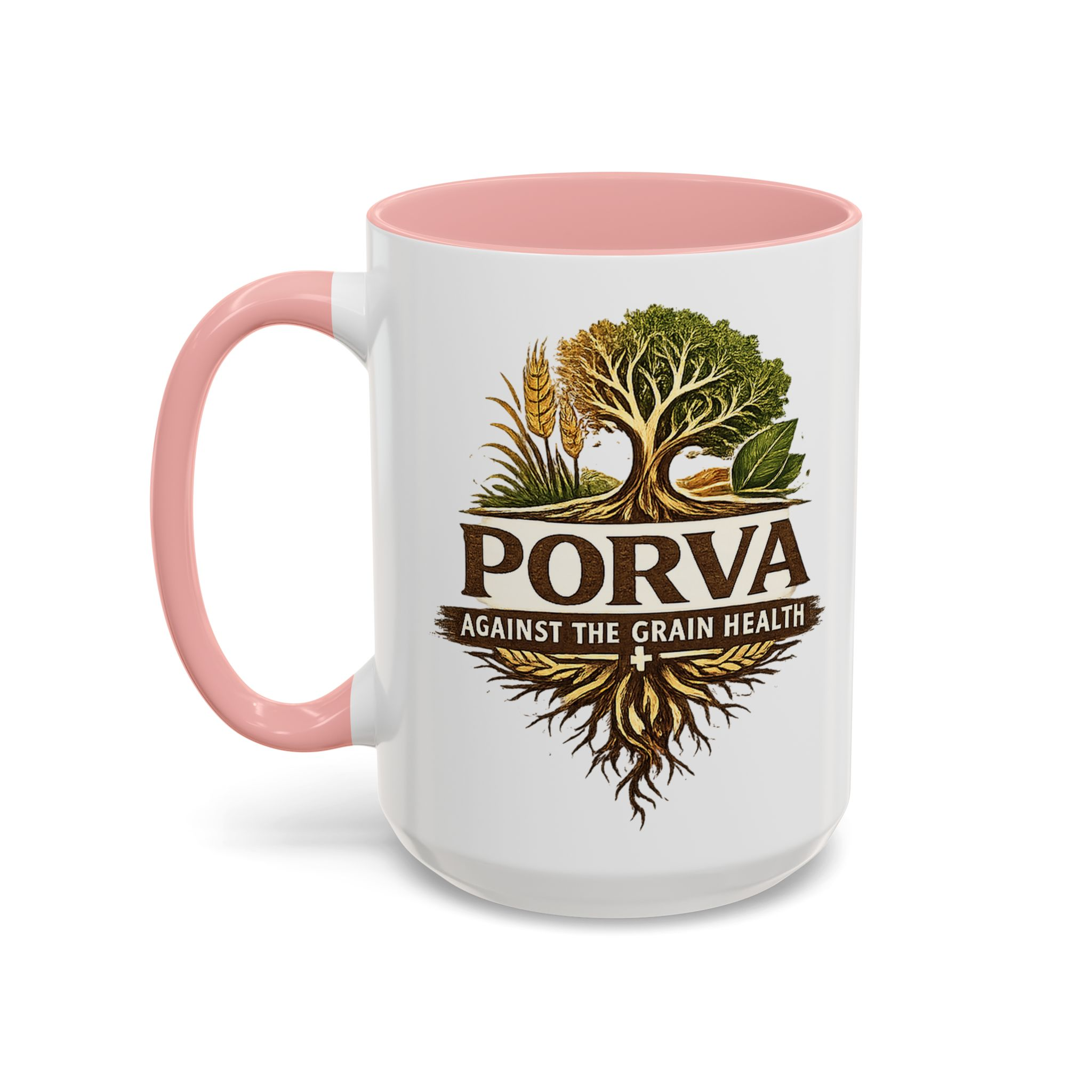 Copy of Porva Coffee Mug — "Against the Grain Health" Accent Ceramic Mug (11/15 oz) - Image 33