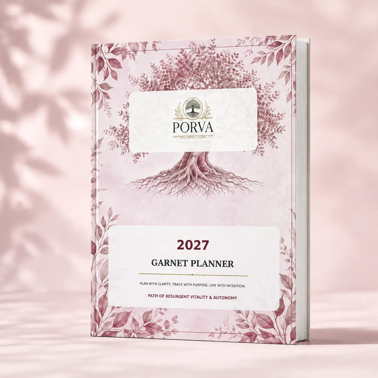 PORVA Shades of Garnet 2027 Wellness Planner