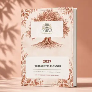 PORVA Shades of Terracotta 2027 Wellness Planner
