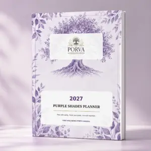 PORVA Shades of Purple 2027 Wellness Planner