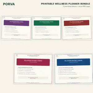 Complete Health Tracker & Medical Binder Printable Bundle – 5 Jewel Tone Colors