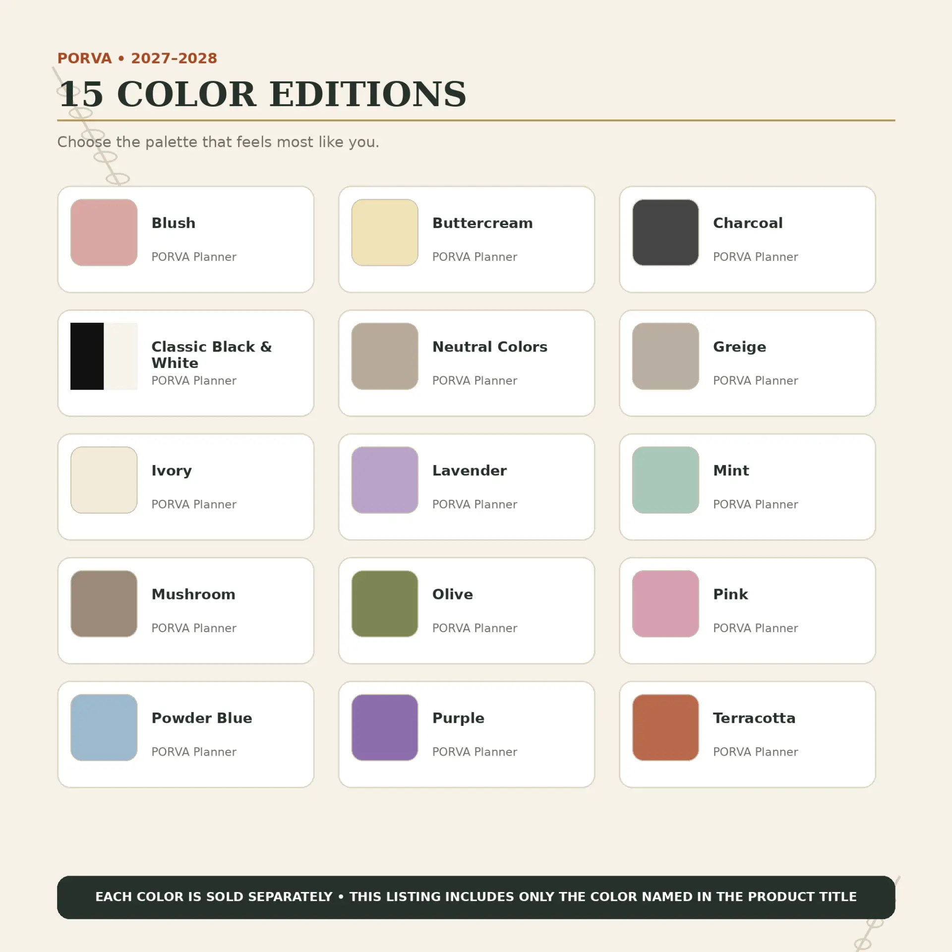 PORVA 2027–2028 Hyperlinked Digital Planner — BLUSH - Image 3